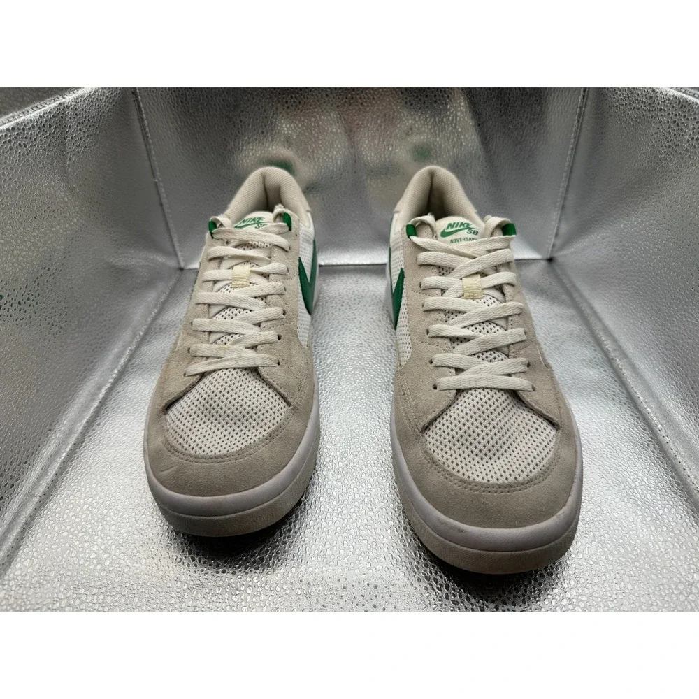 Size 13 Nike Adversary SB White Pine Green Mens Athletic Sneakers‎ CJ0887-102